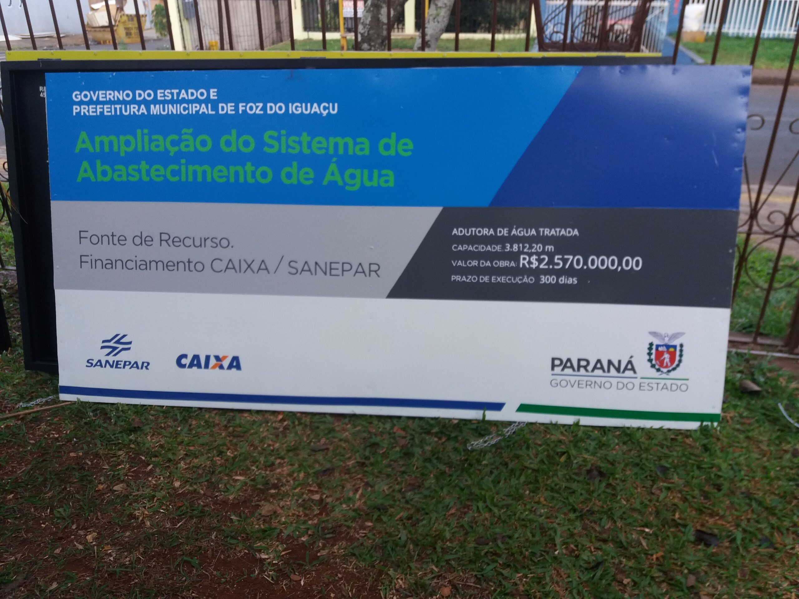placa obra padrão sanepar