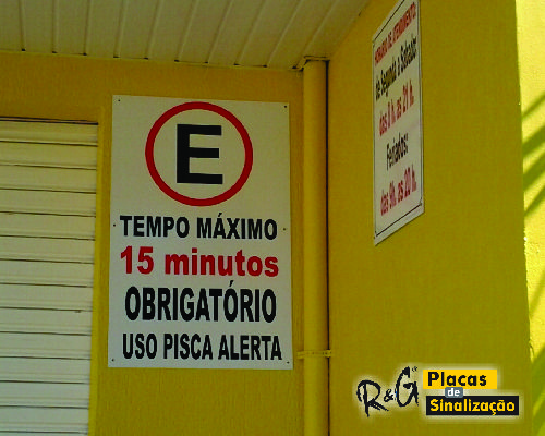 PLACA ESTACIONAMENTO ROTATIVO