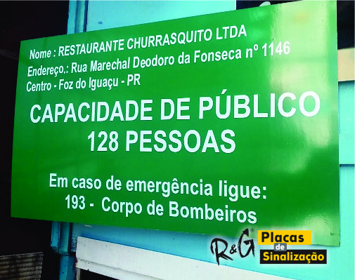 placa capacidade de publico